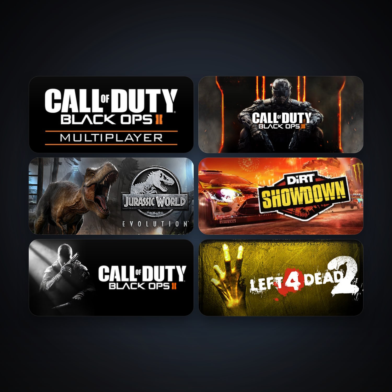 Left 4 Dead 2 + DiRT Showdown, 10 games, clean — HabibiAccounts
