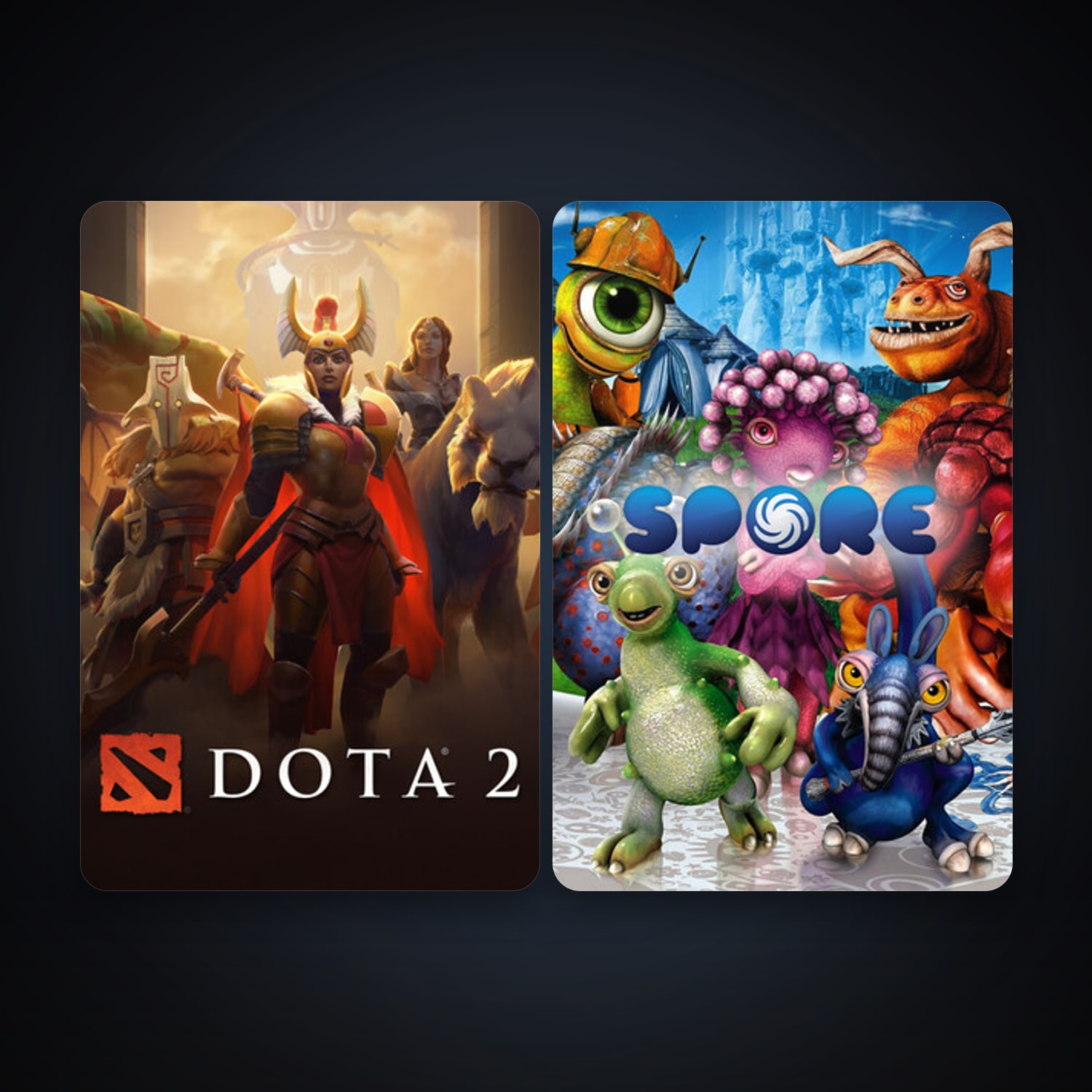 Dota 2 + SPORE, 2 games, clean — HabibiAccounts