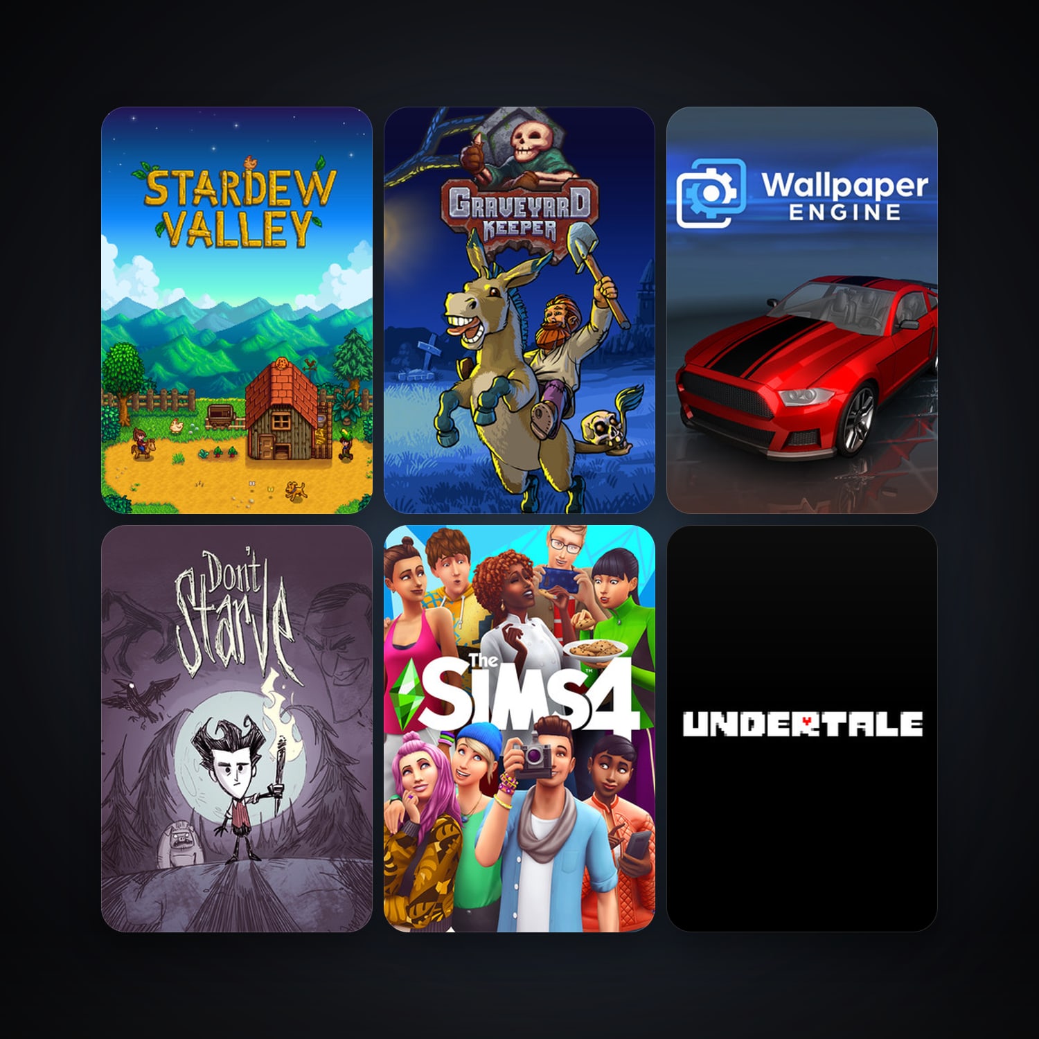Don't Starve + Undertale, 19 games, clean — HabibiAccounts