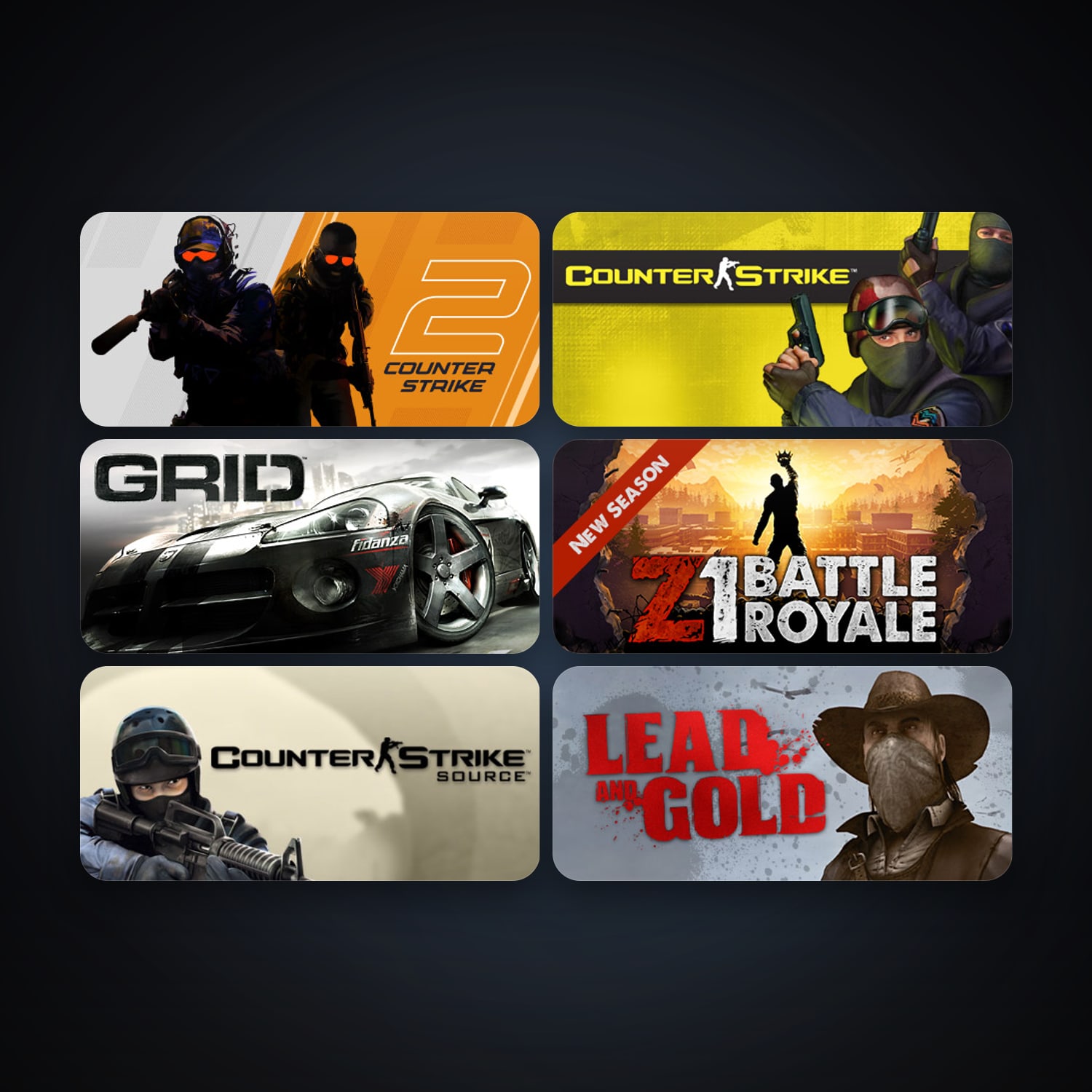 Counter-Strike + Counter-Strike: Source, 11 games, clean · 261197922 — HabibiAccounts