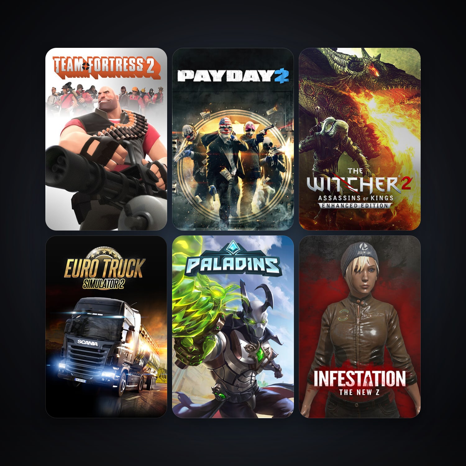 Team Fortress 2 + Free CS2 (No Prime), 29 games, clean — HabibiAccounts