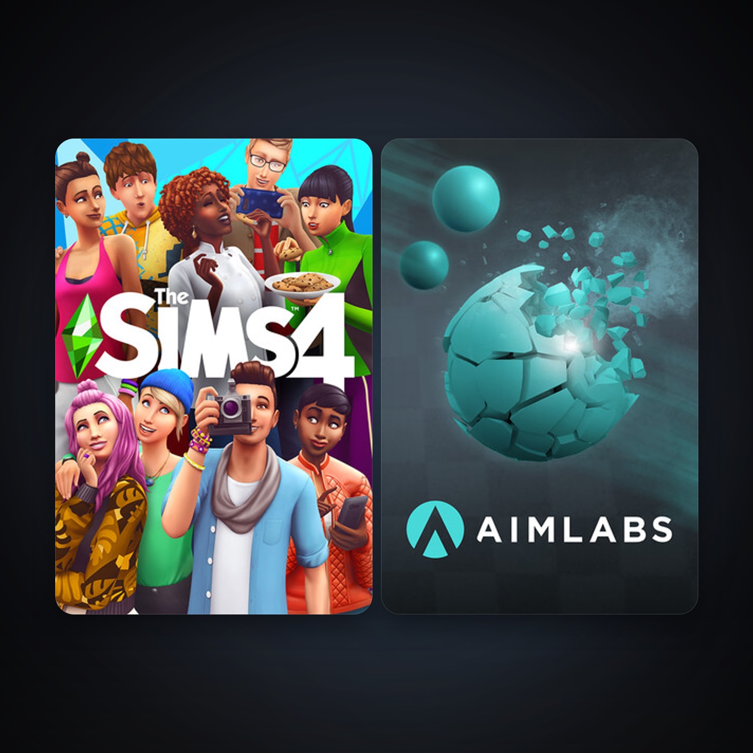 Aimlabs + The Sims 4, 2 games, clean — HabibiAccounts