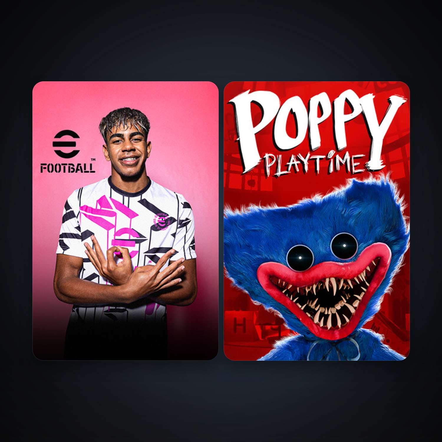 eFootball 2024 + Poppy Playtime, 4 games, clean — HabibiAccounts