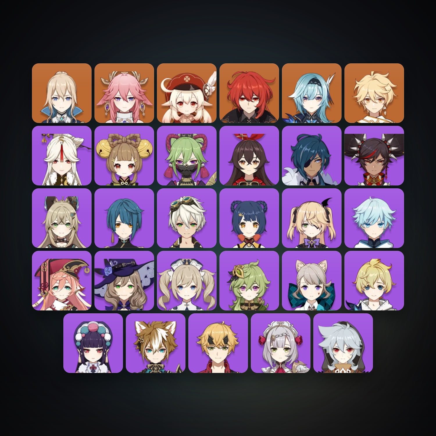 Genshin Impact | AR 49 | 29 Chars | 5× 5★ — Genshin / miHoYo Account · 261200475 — HabibiAccounts