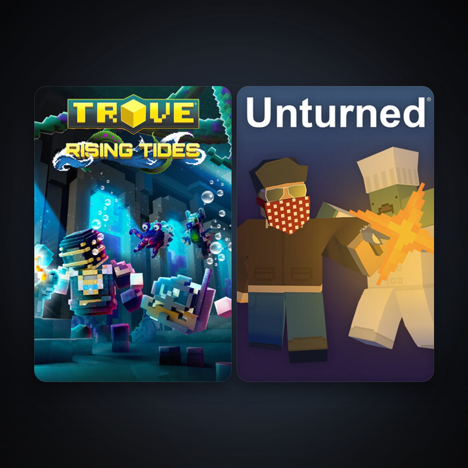 Trove + Unturned, 2 games, clean — HabibiAccounts