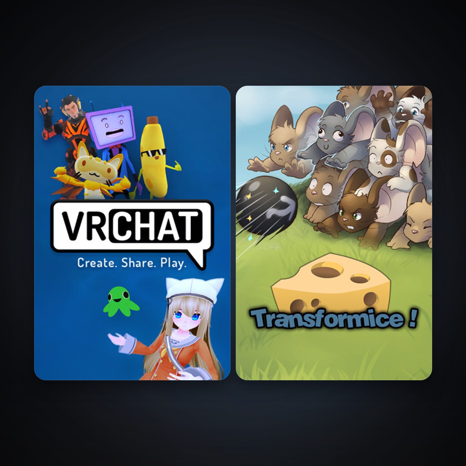 Transformice + VRChat, 2 games, clean — HabibiAccounts