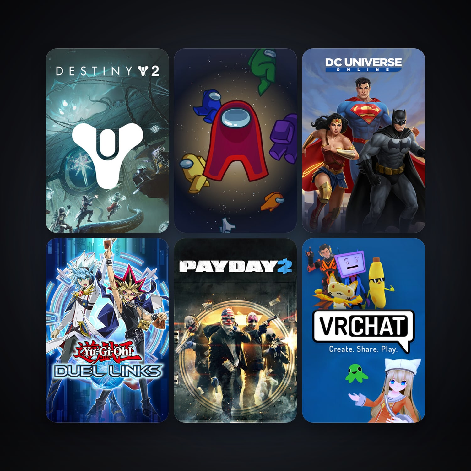 DC Universe Online + PAYDAY 2, 17 games, clean — HabibiAccounts