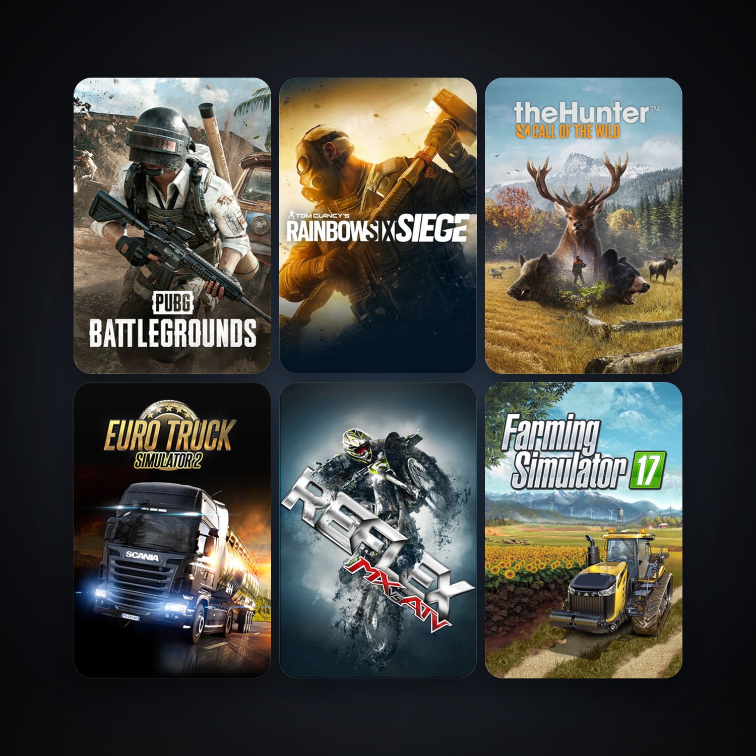 MX vs. ATV Reflex + Euro Truck Simulator 2, 21 games, clean — HabibiAccounts