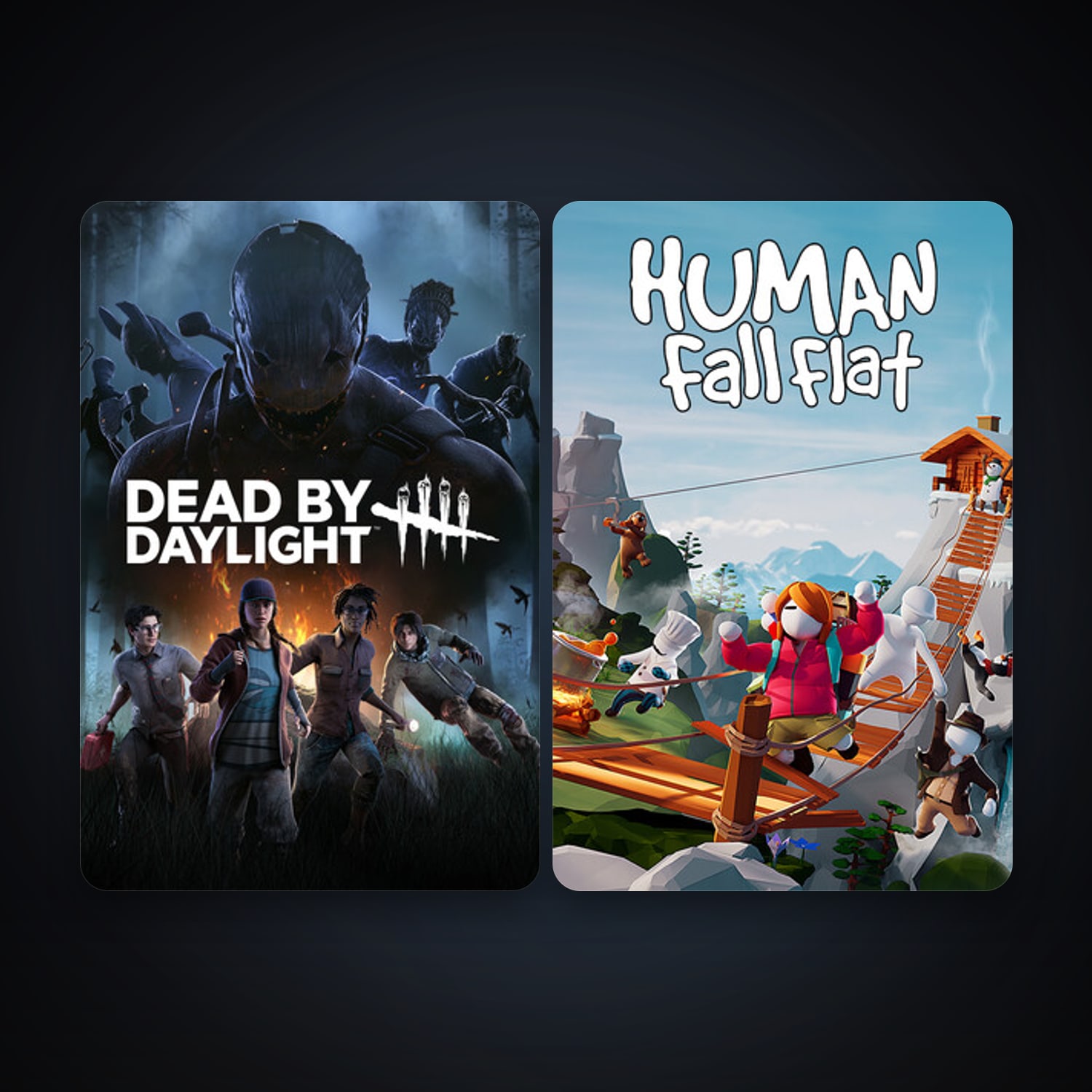 Dead by Daylight + Human: Fall Flat, 4 games, clean — HabibiAccounts