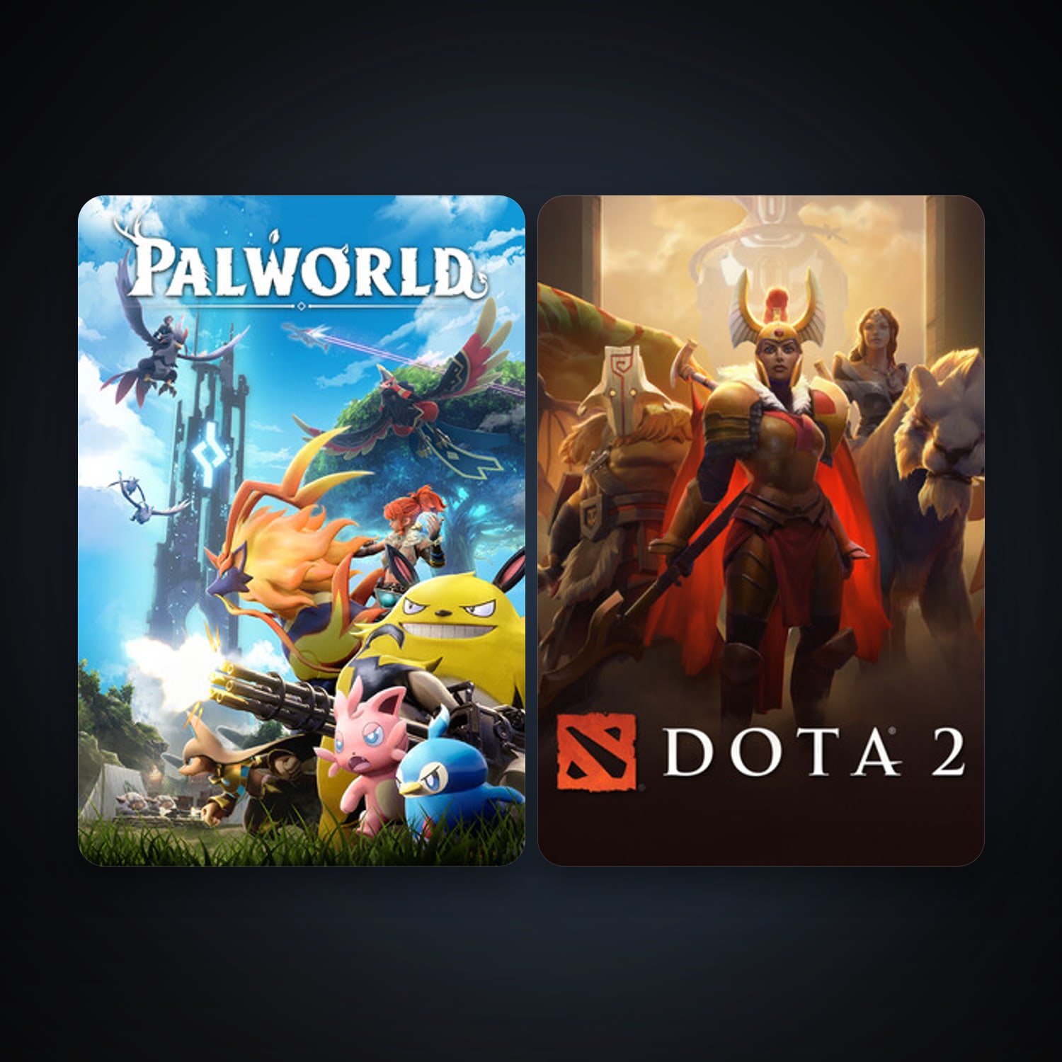 Dota 2 + Palworld, 2 games, clean — HabibiAccounts