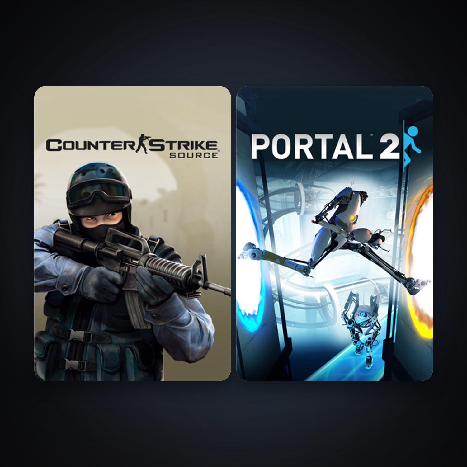 Counter-Strike: Source + Portal 2, 13 games, clean — HabibiAccounts