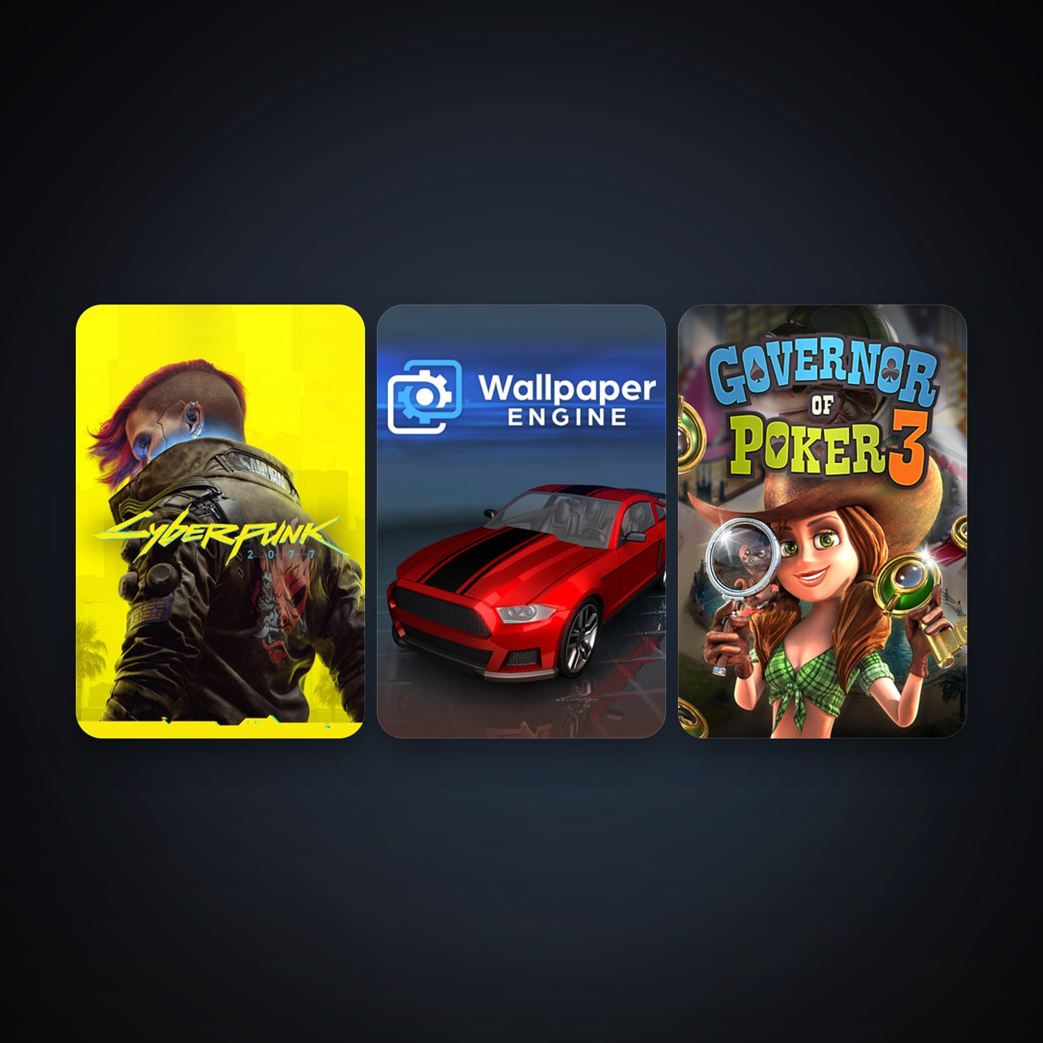 Wallpaper Engine + Governor of Poker 3, 4 games, clean — HabibiAccounts