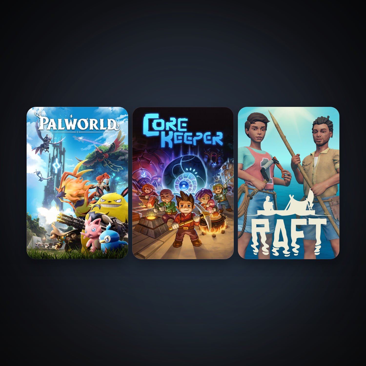 Raft + Core Keeper, 5 games, clean — HabibiAccounts