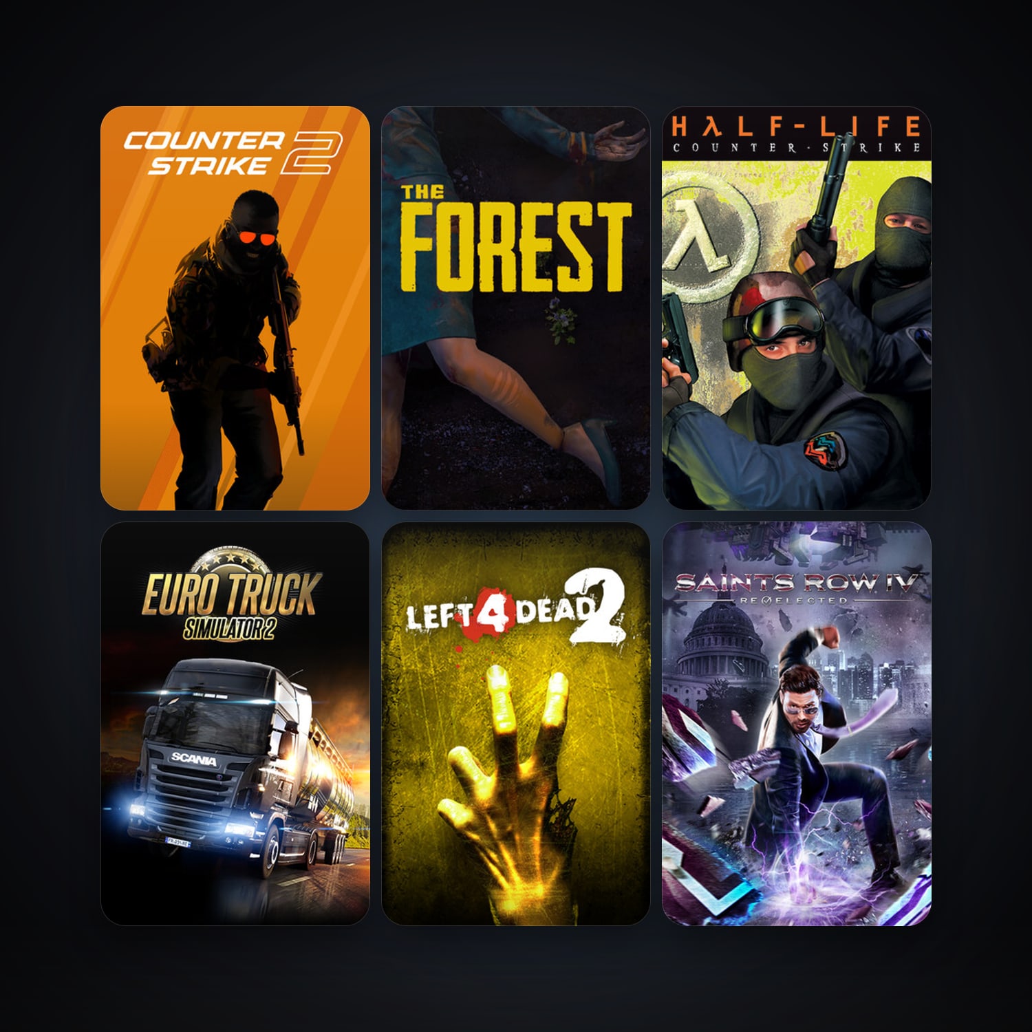 Counter-Strike + Left 4 Dead 2, 17 games, clean — HabibiAccounts