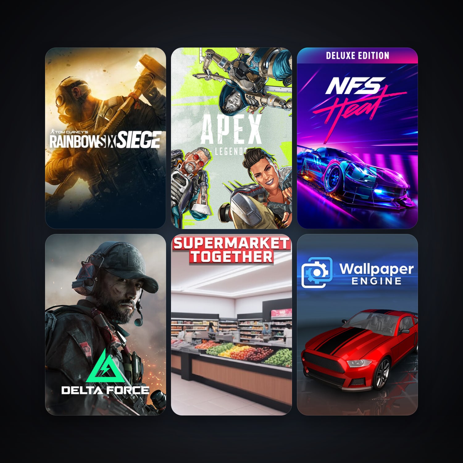 Tom Clancy's Rainbow Six Siege + Wallpaper Engine, 11 games, clean — HabibiAccounts