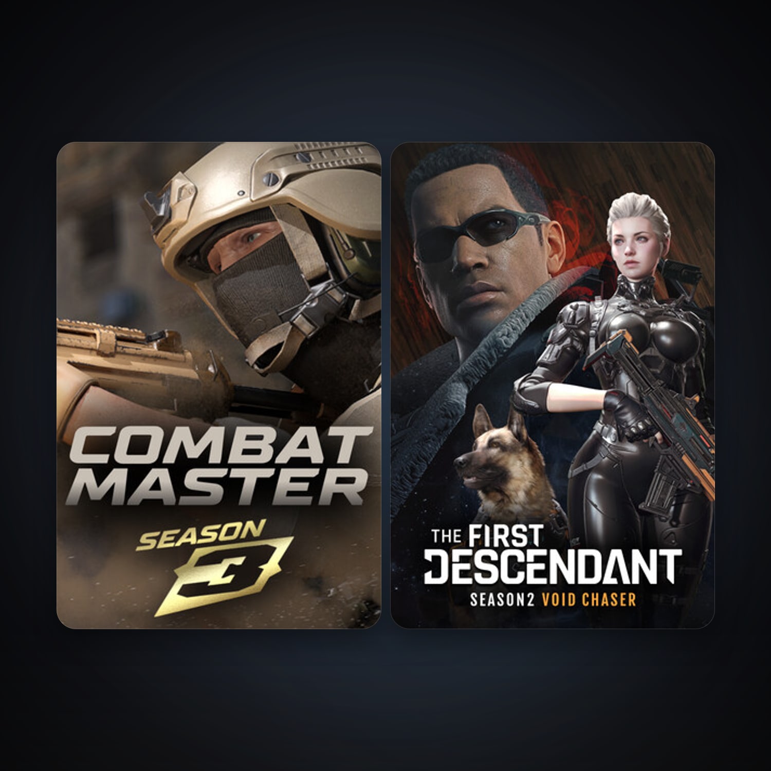 The First Descendant + Combat Master: Season 1, 4 games, clean — HabibiAccounts