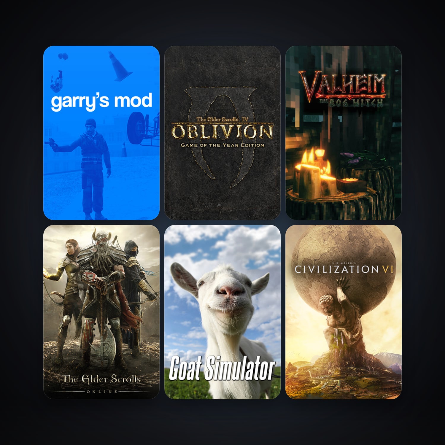 Garry's Mod + The Elder Scrolls IV: Oblivion Game of the Year Edition, 7 games, clean — HabibiAccounts