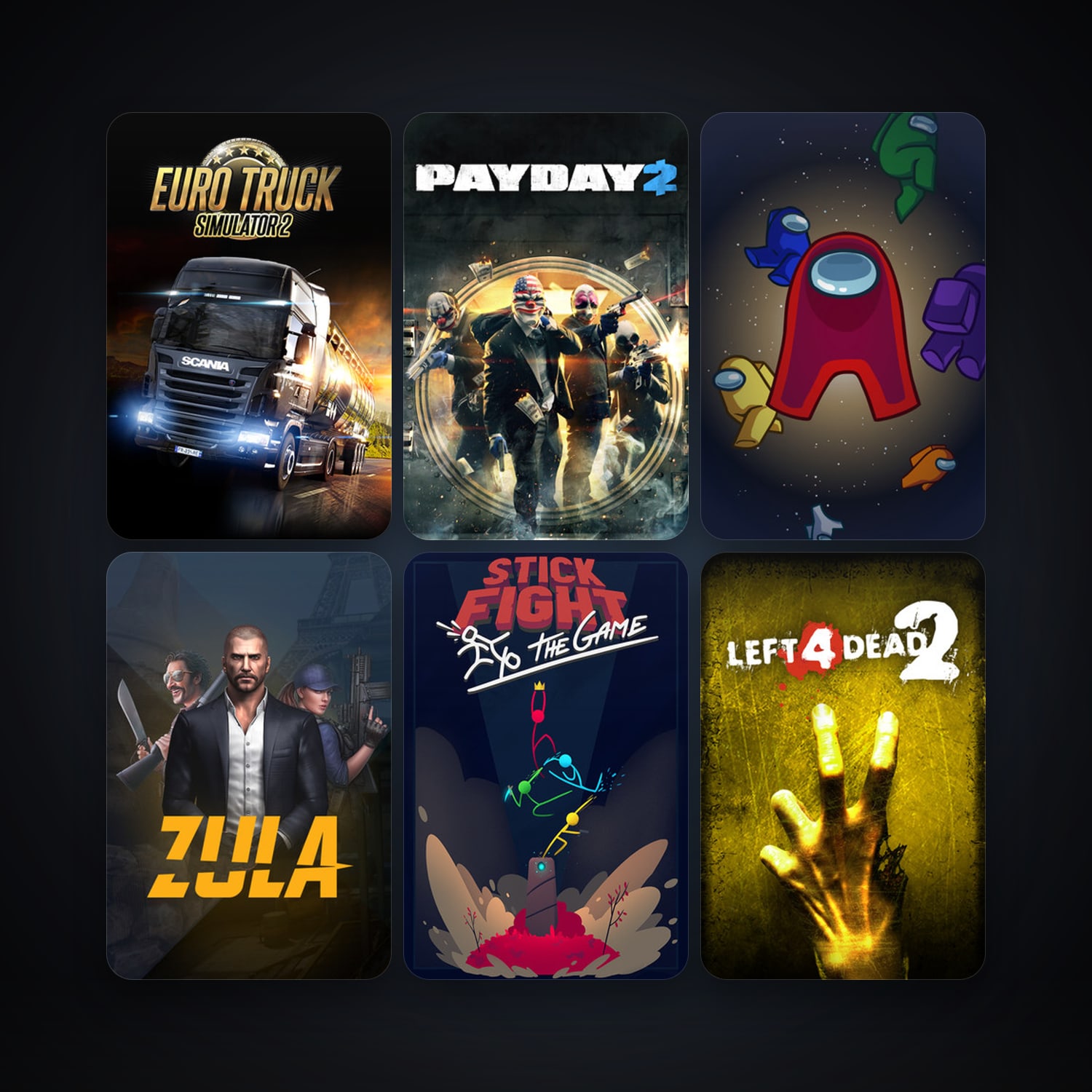 Left 4 Dead 2 + PAYDAY 2, 11 games, clean — HabibiAccounts