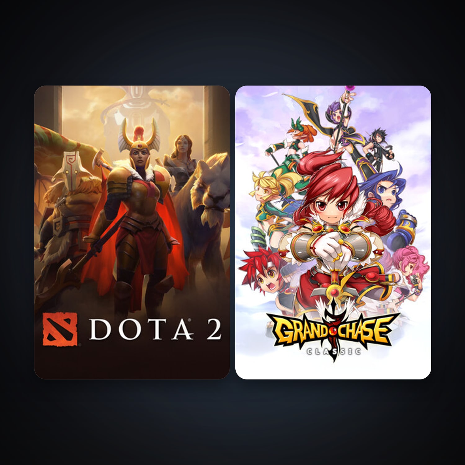 Dota 2 + GrandChase, 2 games, clean — HabibiAccounts