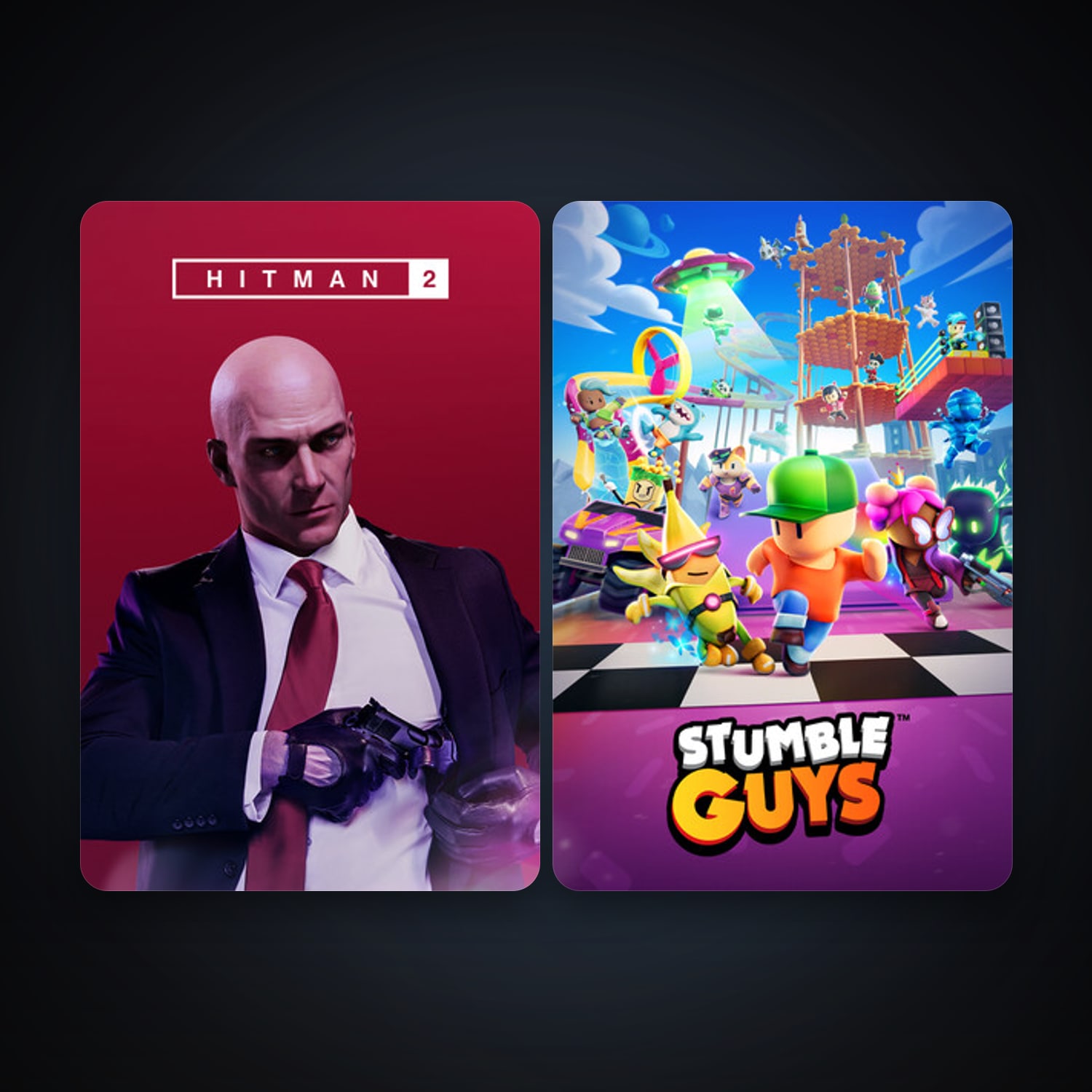 HITMAN 2 + Stumble Guys, 2 games, clean — HabibiAccounts