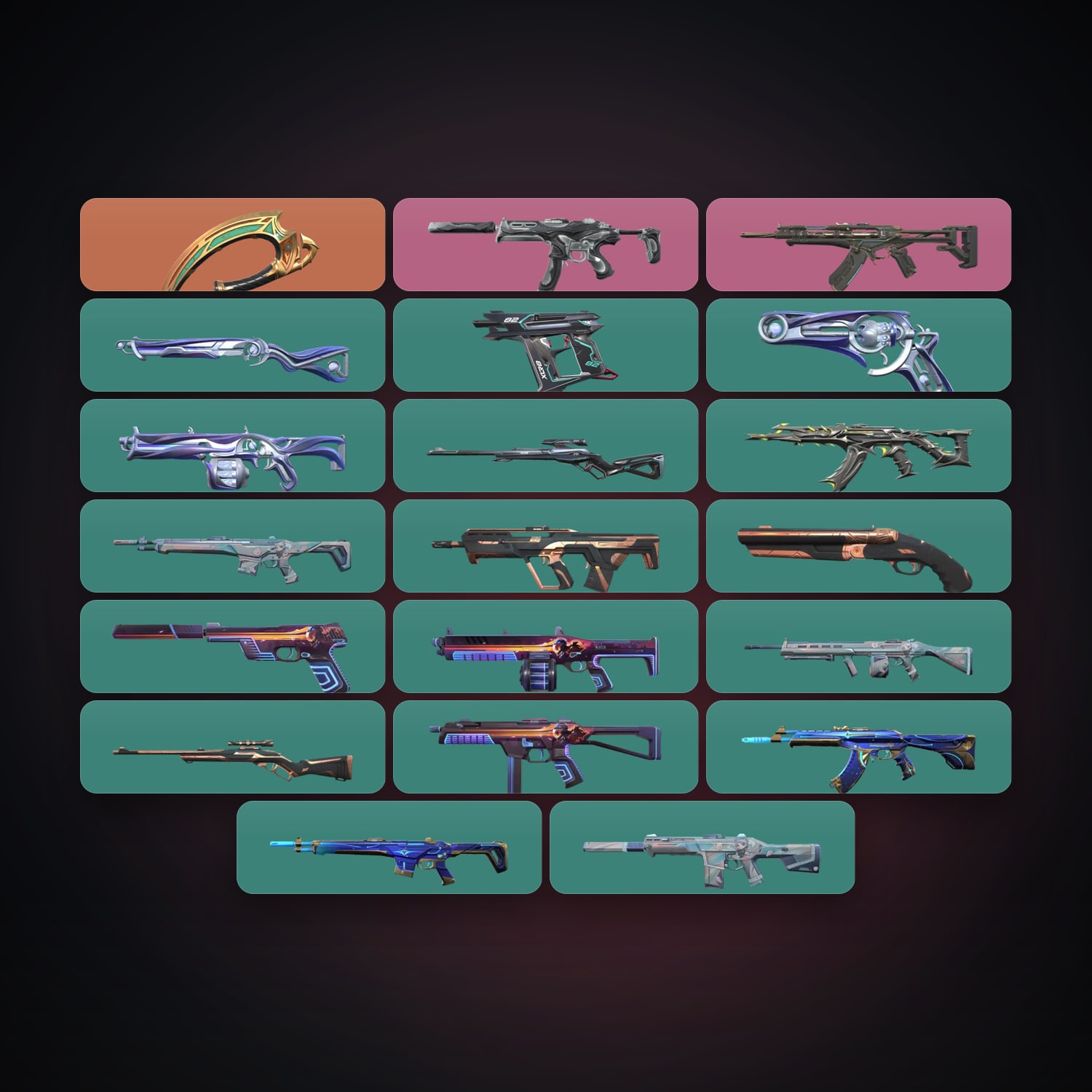 AP Gold 2 locker — 1 knives, 20 skins, lvl 54 — HabibiAccounts