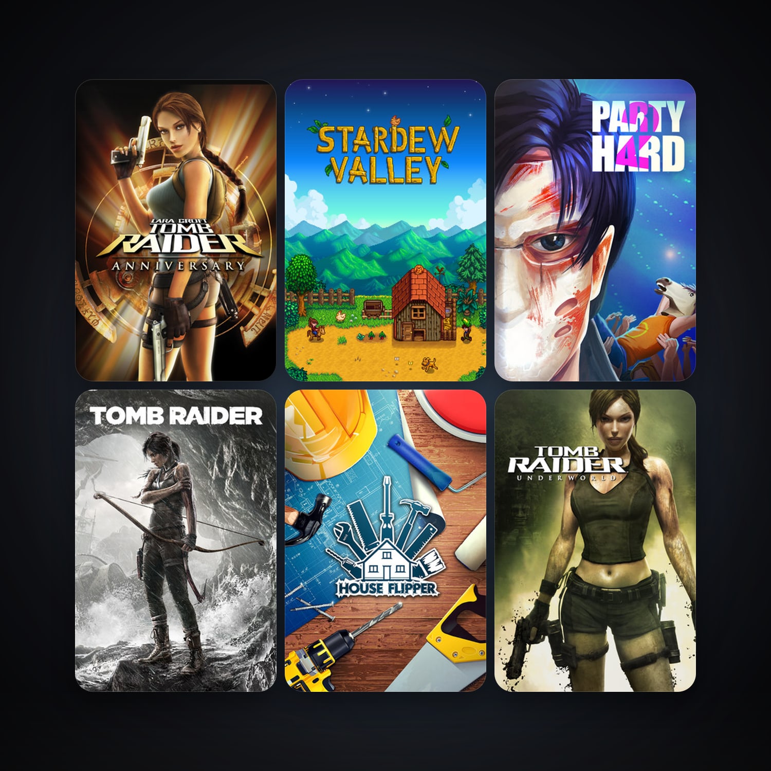 Tomb Raider: Anniversary + Tomb Raider: Underworld, 23 games, clean — HabibiAccounts