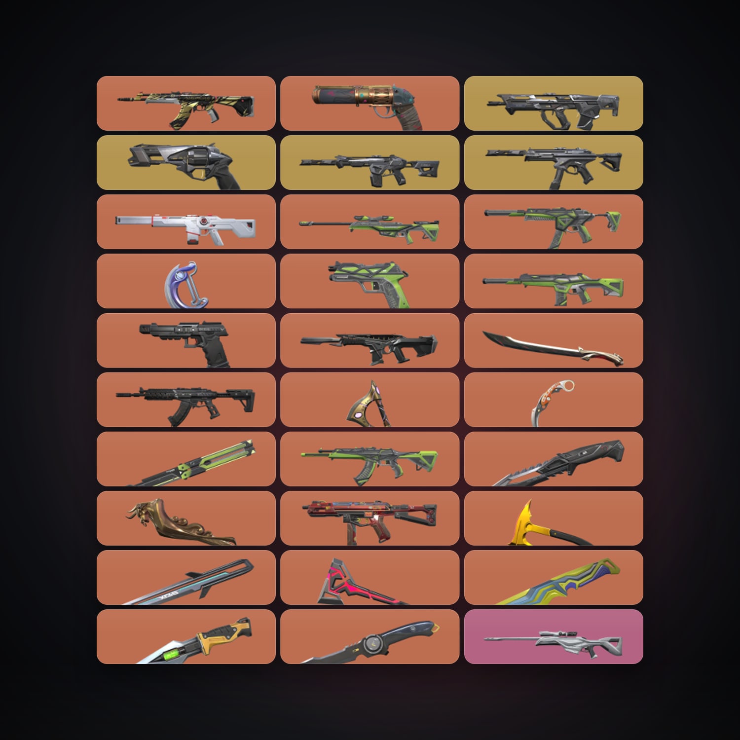 AP Silver 2 locker — 13 knives, 180 skins, lvl 588 — HabibiAccounts