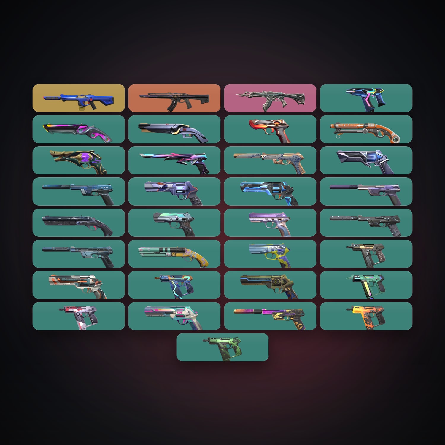 AP Plat 2 locker — 33 skins, lvl 417 — HabibiAccounts