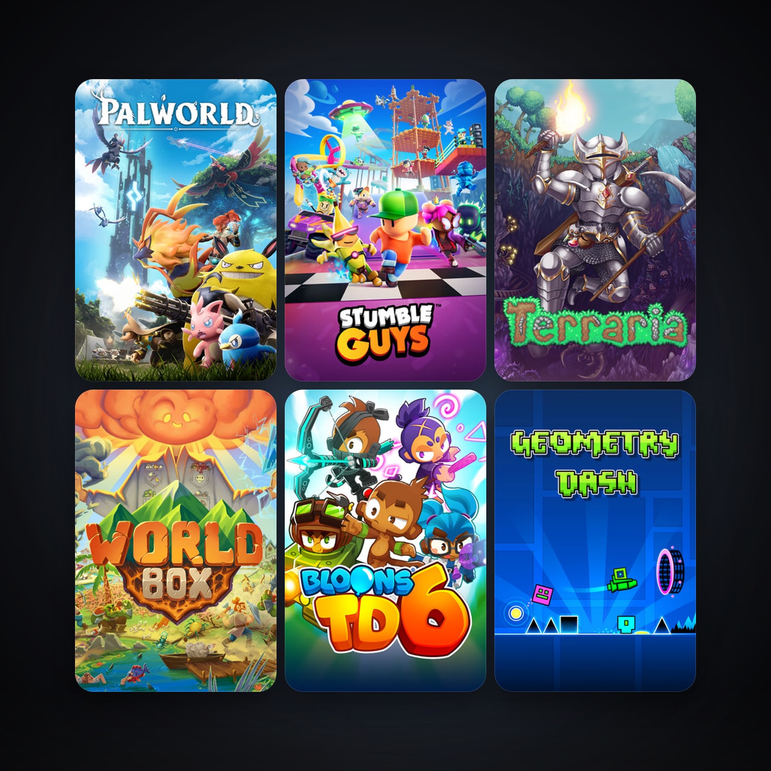 Terraria + Geometry Dash, 12 games, clean — HabibiAccounts