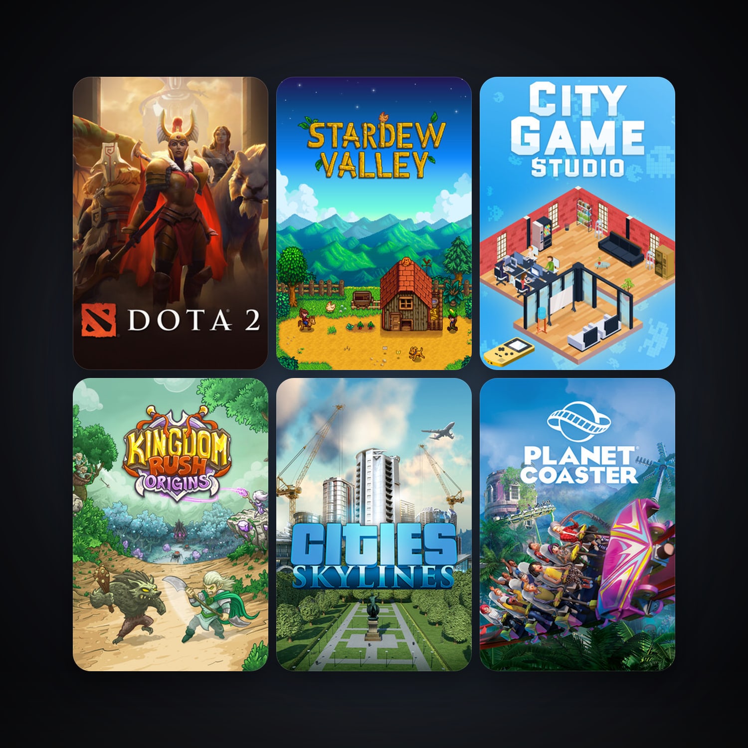Dota 2 + Cities: Skylines, 7 games, clean — HabibiAccounts