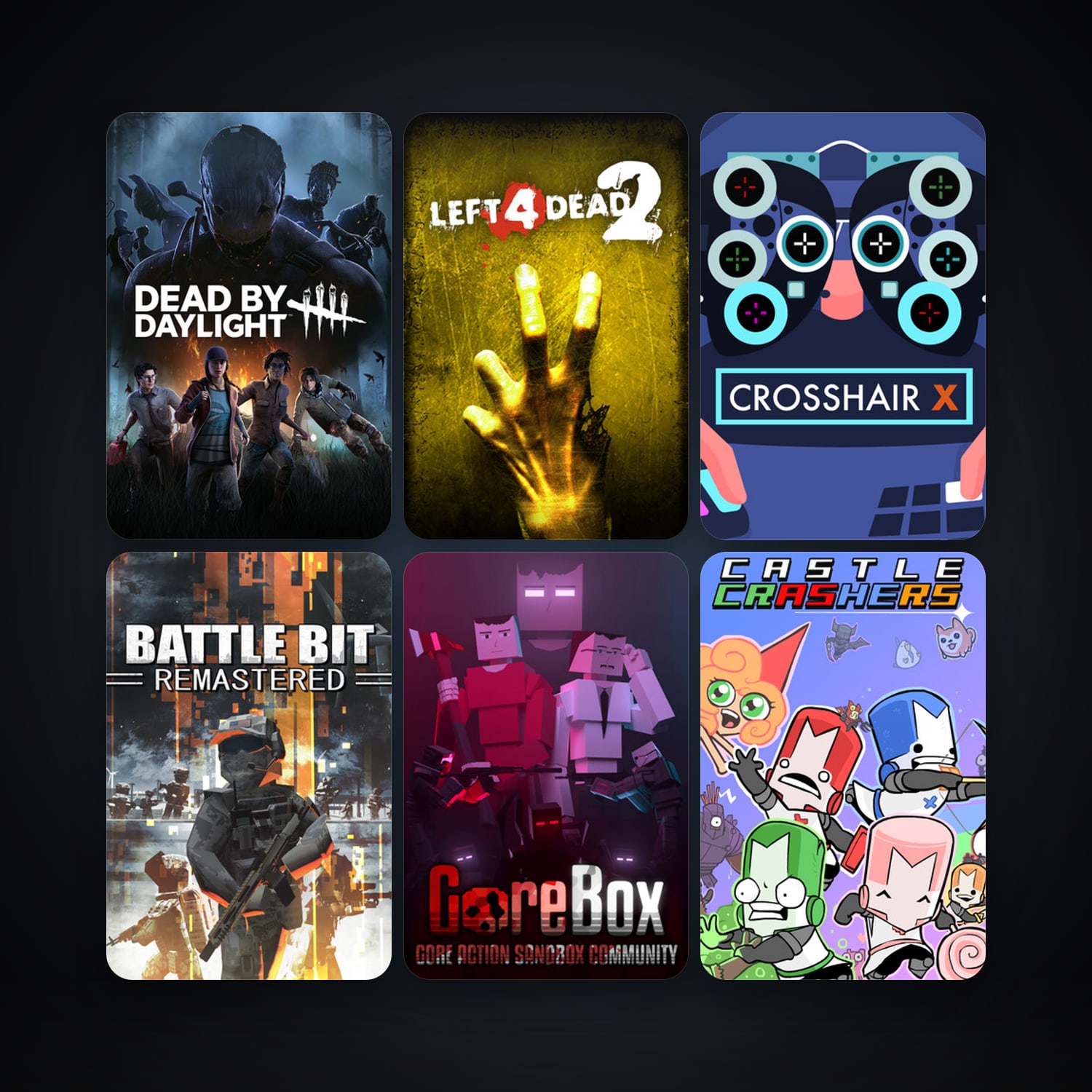 Left 4 Dead 2 + Castle Crashers, 50 games, clean — HabibiAccounts