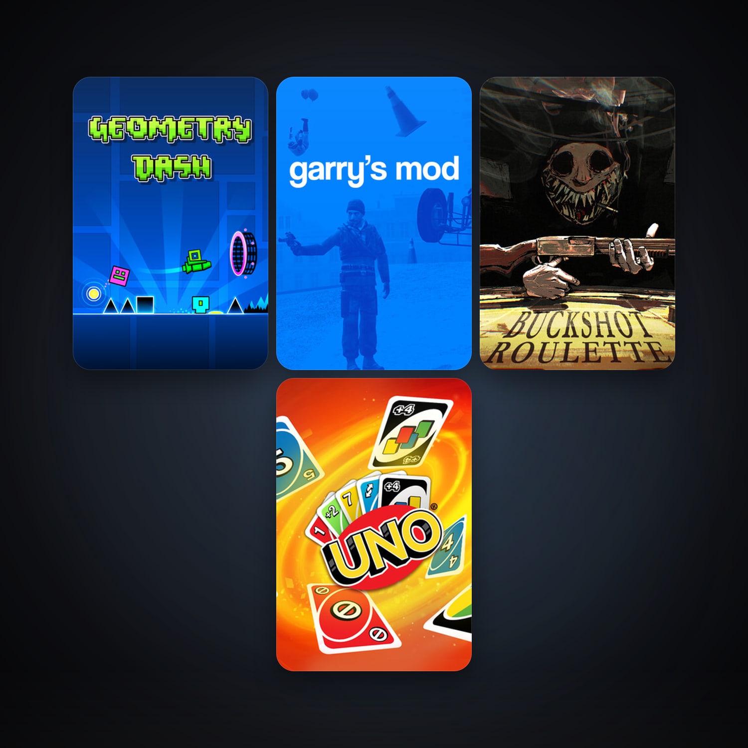 Garry's Mod + Geometry Dash, 8 games, clean — HabibiAccounts