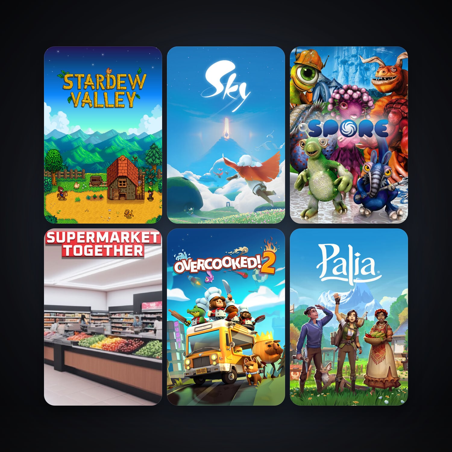 SPORE + Stardew Valley, 13 games, clean — HabibiAccounts