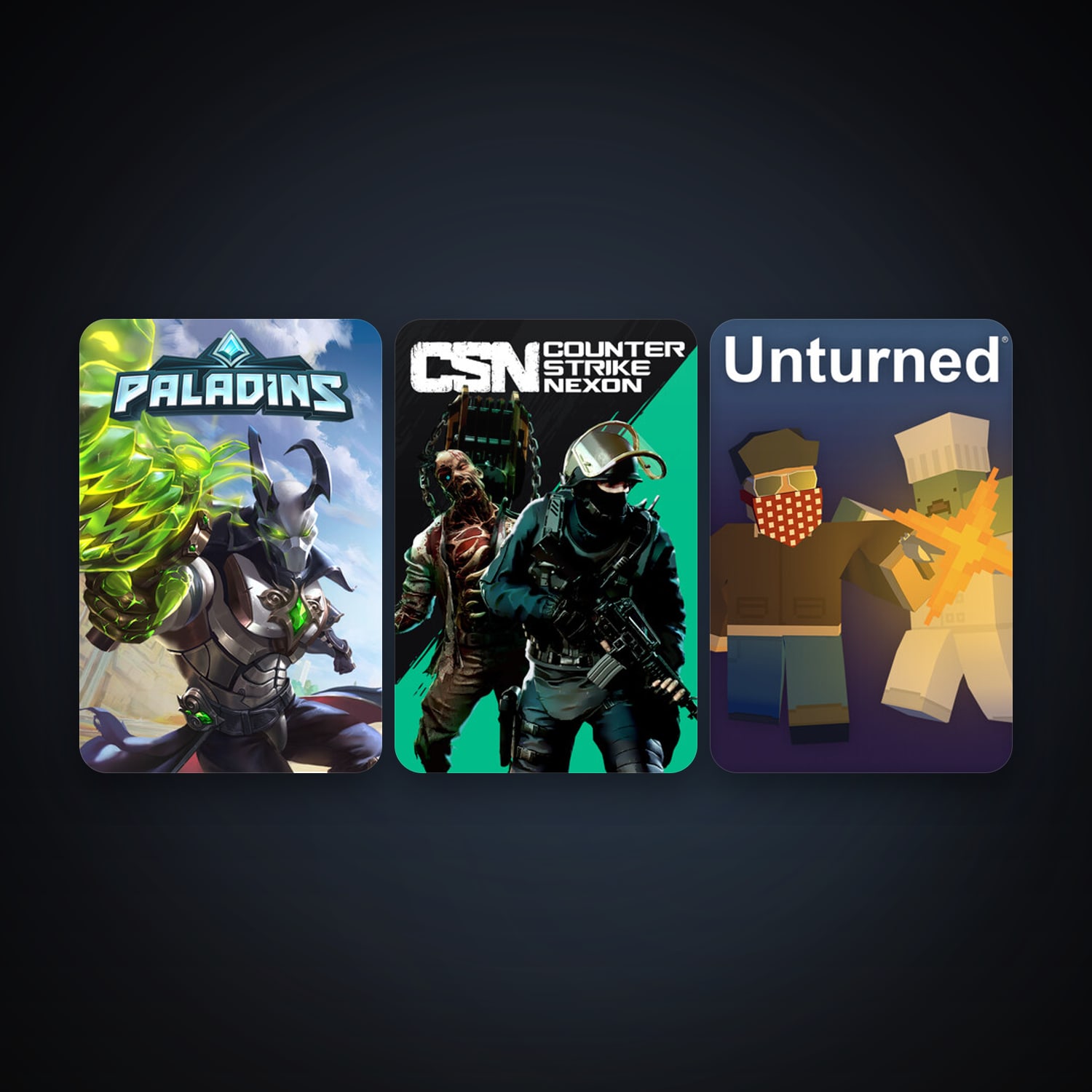 Counter-Strike Nexon: Studio + Unturned, 5 games, clean — HabibiAccounts