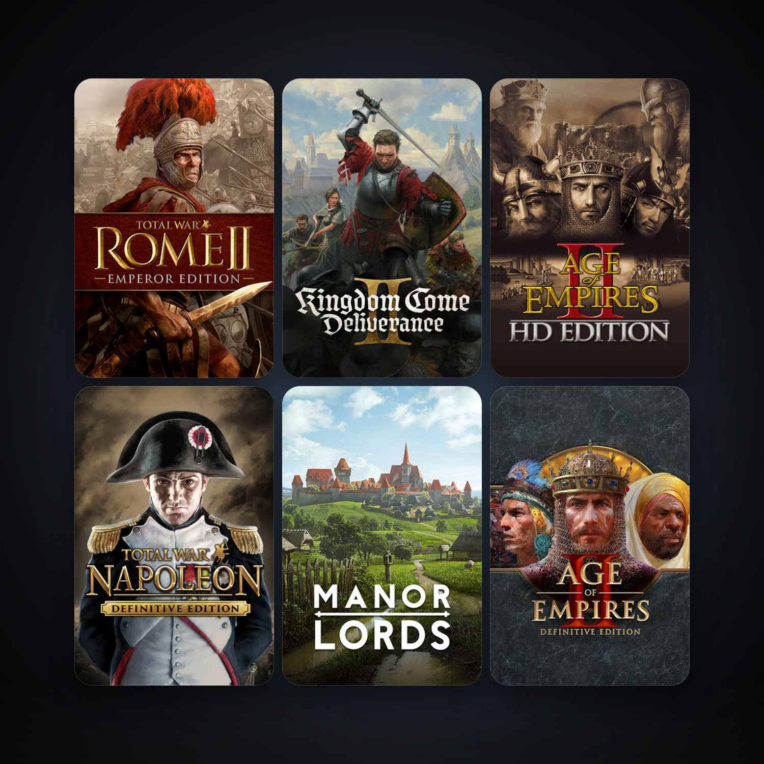 Total War: NAPOLEON - Definitive Edition + Total War: ROME II - Emperor Edition, 22 games, clean — HabibiAccounts