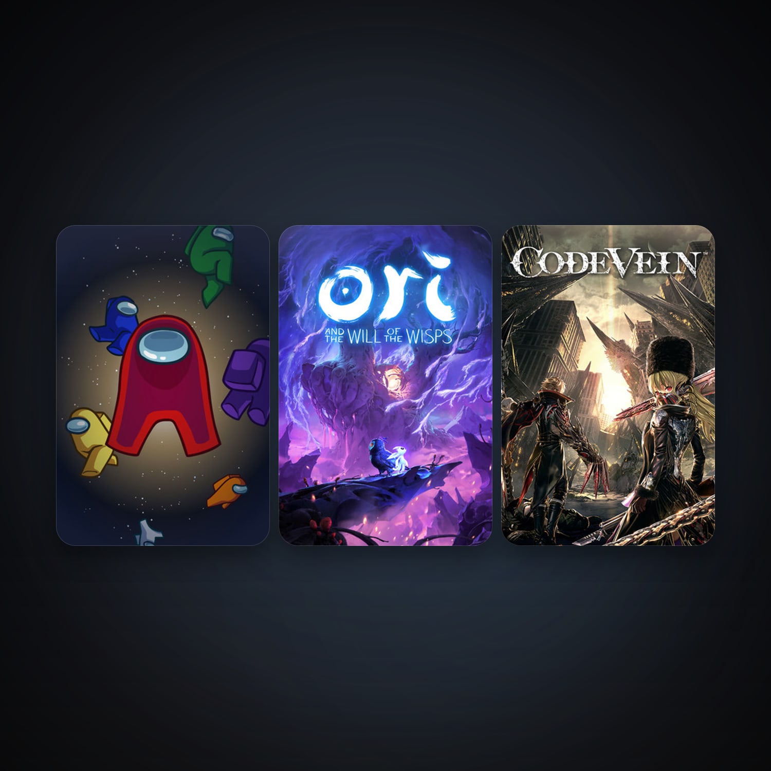 CODE VEIN + Among Us, 5 games, clean — HabibiAccounts