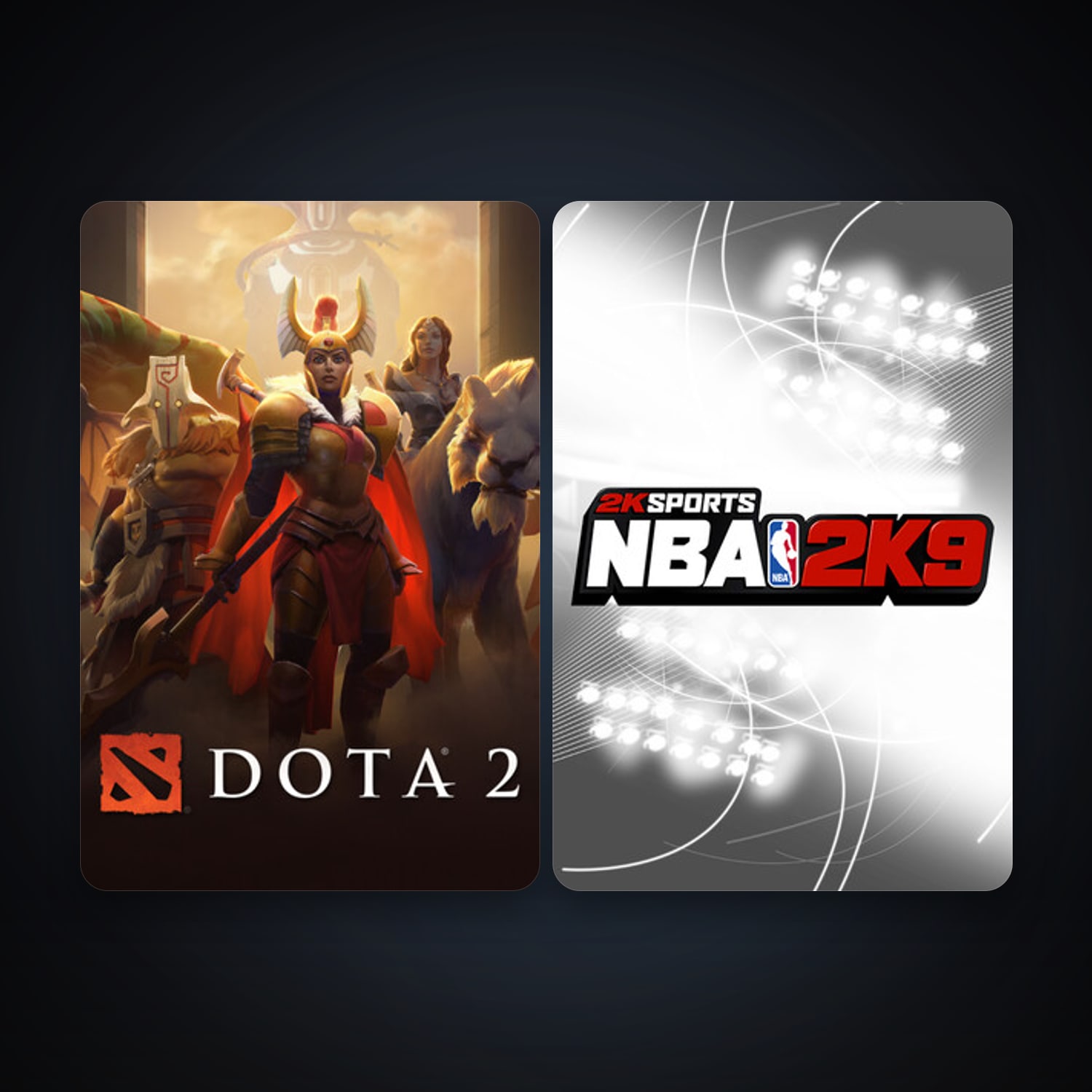 Dota 2 + NBA 2K9, 2 games, clean — HabibiAccounts