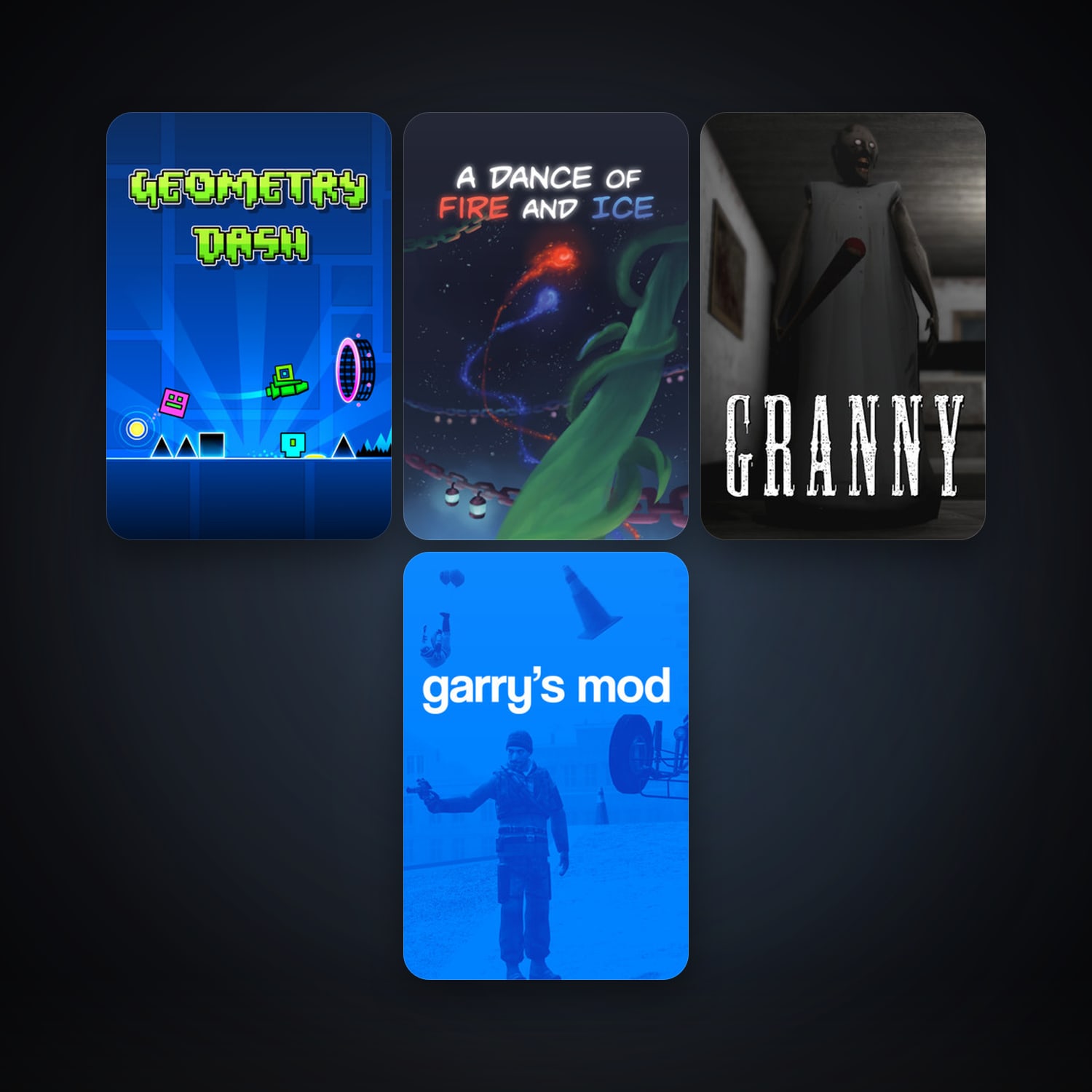 Garry's Mod + Geometry Dash, 7 games, clean — HabibiAccounts