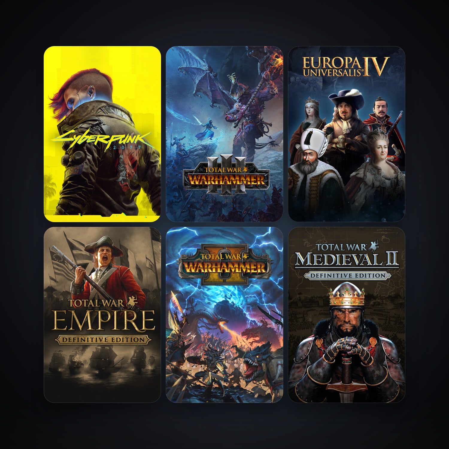 Medieval II: Total War + Empire: Total War, 77 games, clean — HabibiAccounts