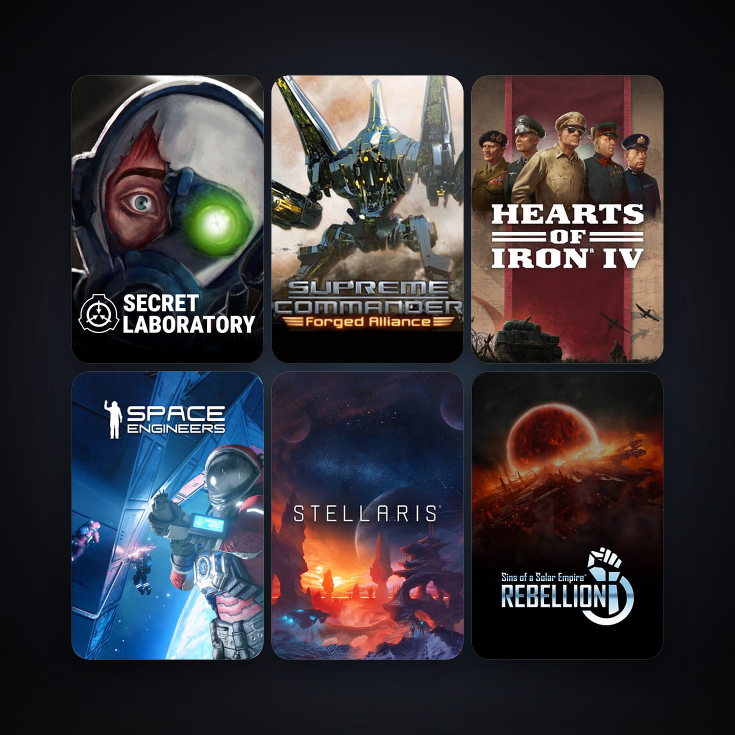 Supreme Commander: Forged Alliance + Sins of a Solar Empire: Rebellion, 334 games, Steam 11, clean — HabibiAccounts