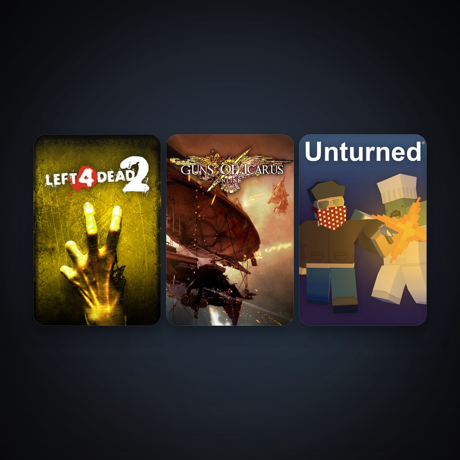 Left 4 Dead 2 + Guns of Icarus Online, 9 games, clean — HabibiAccounts