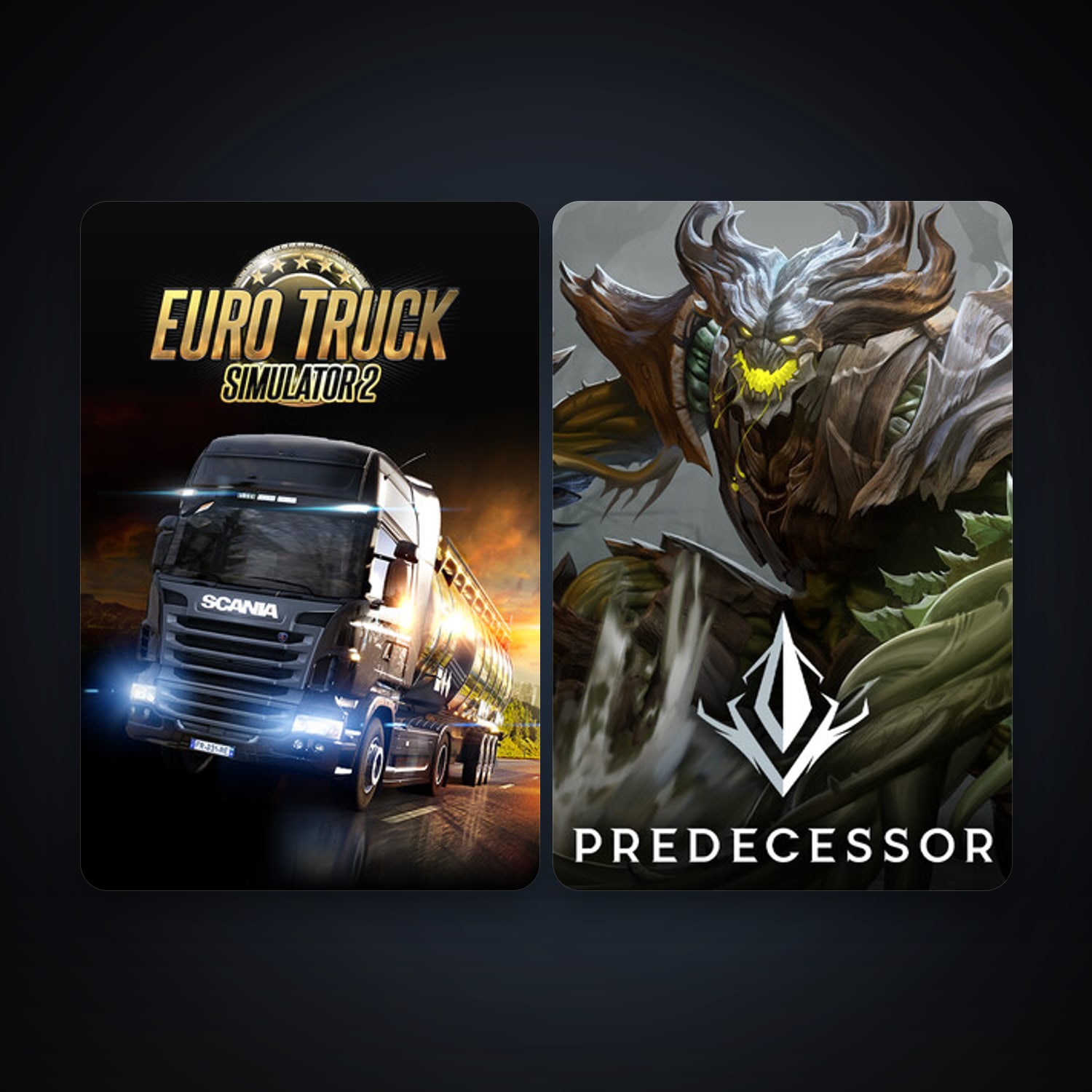 Euro Truck Simulator 2 + Predecessor, 5 games, clean — HabibiAccounts