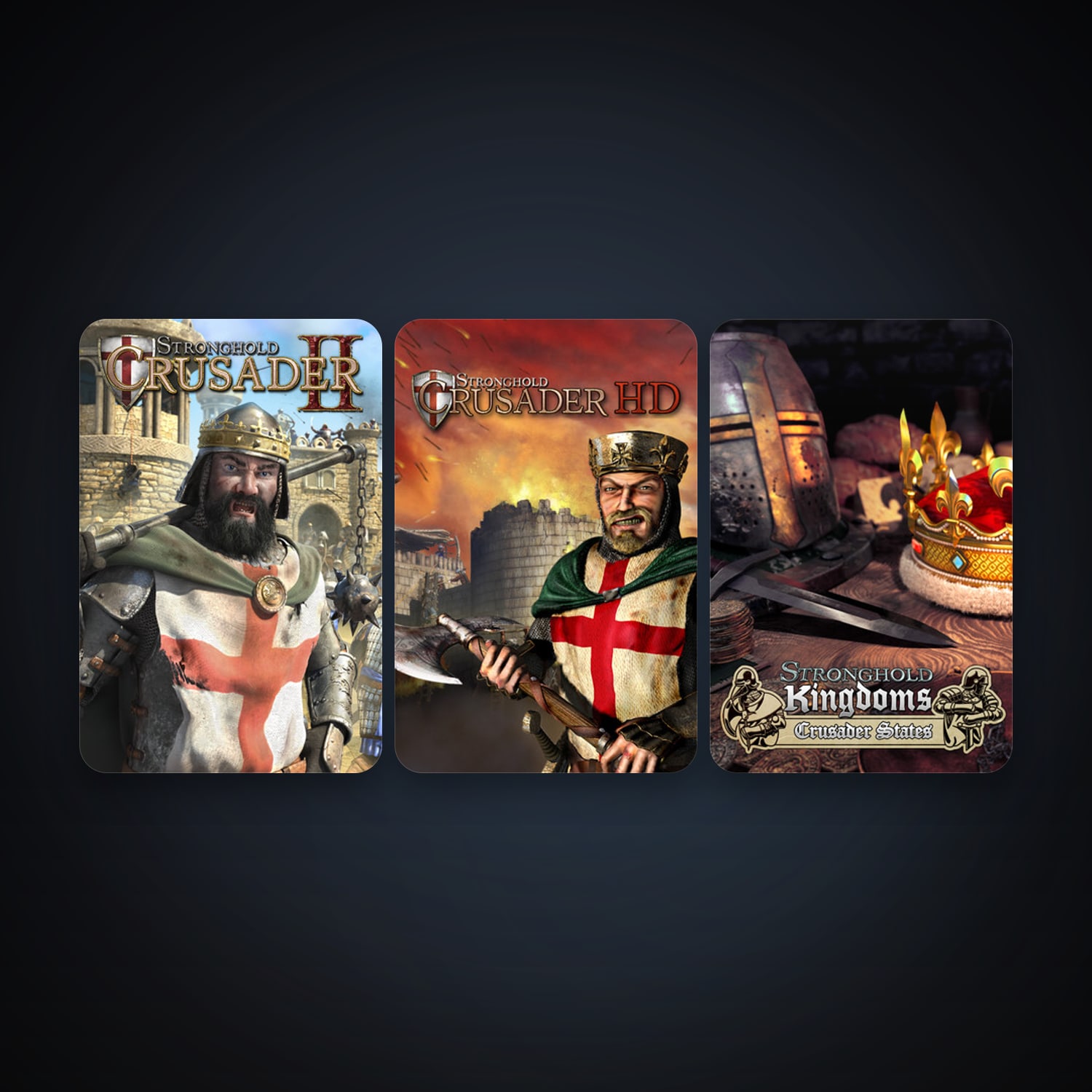Stronghold Crusader HD + Stronghold Kingdoms, 4 games, clean — HabibiAccounts