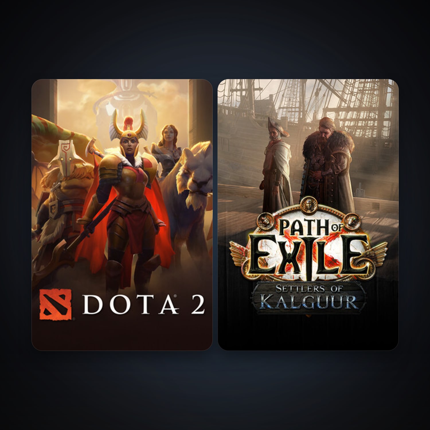 Dota 2 + Path of Exile, 3 games, clean — HabibiAccounts
