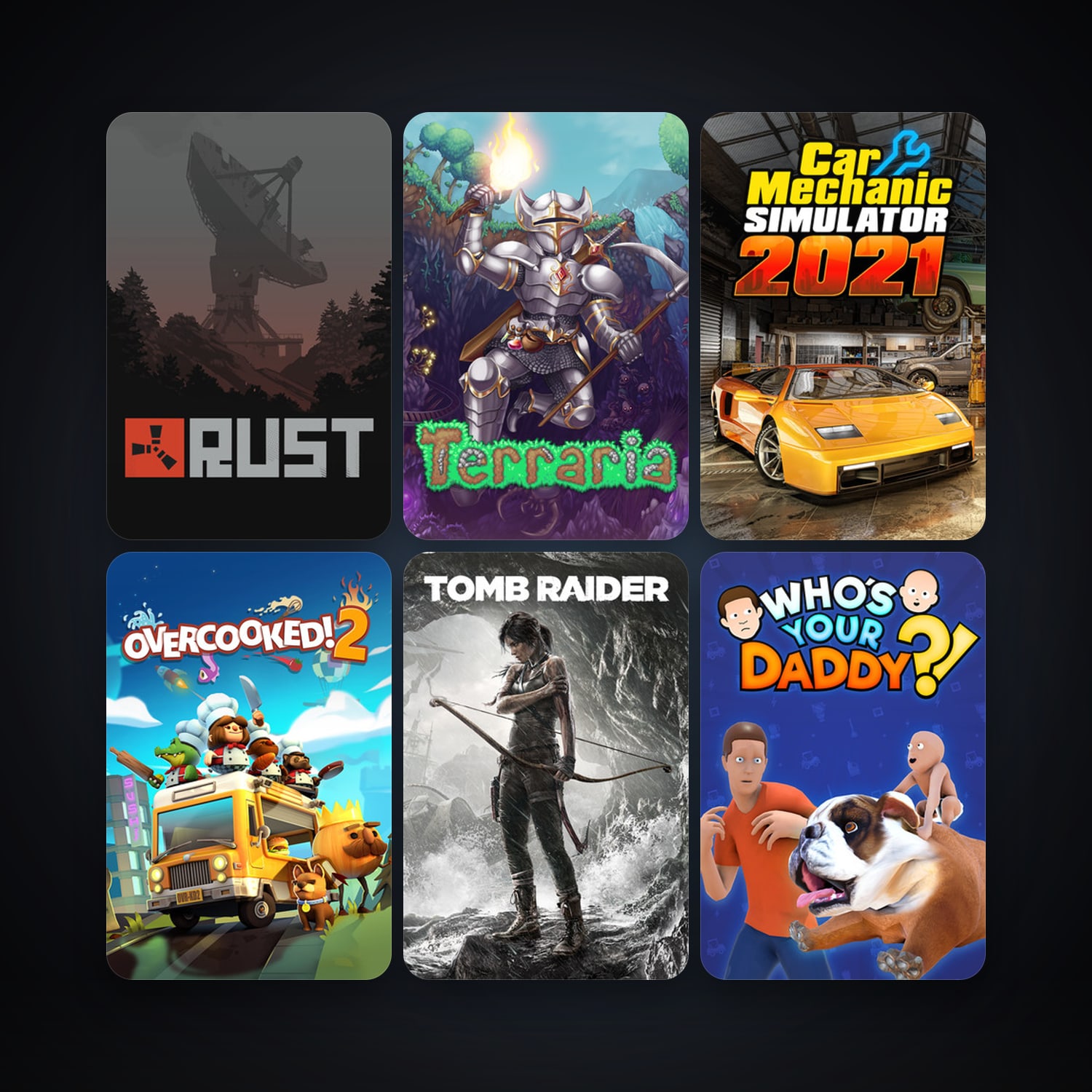 Terraria + Tomb Raider, 16 games, clean — HabibiAccounts
