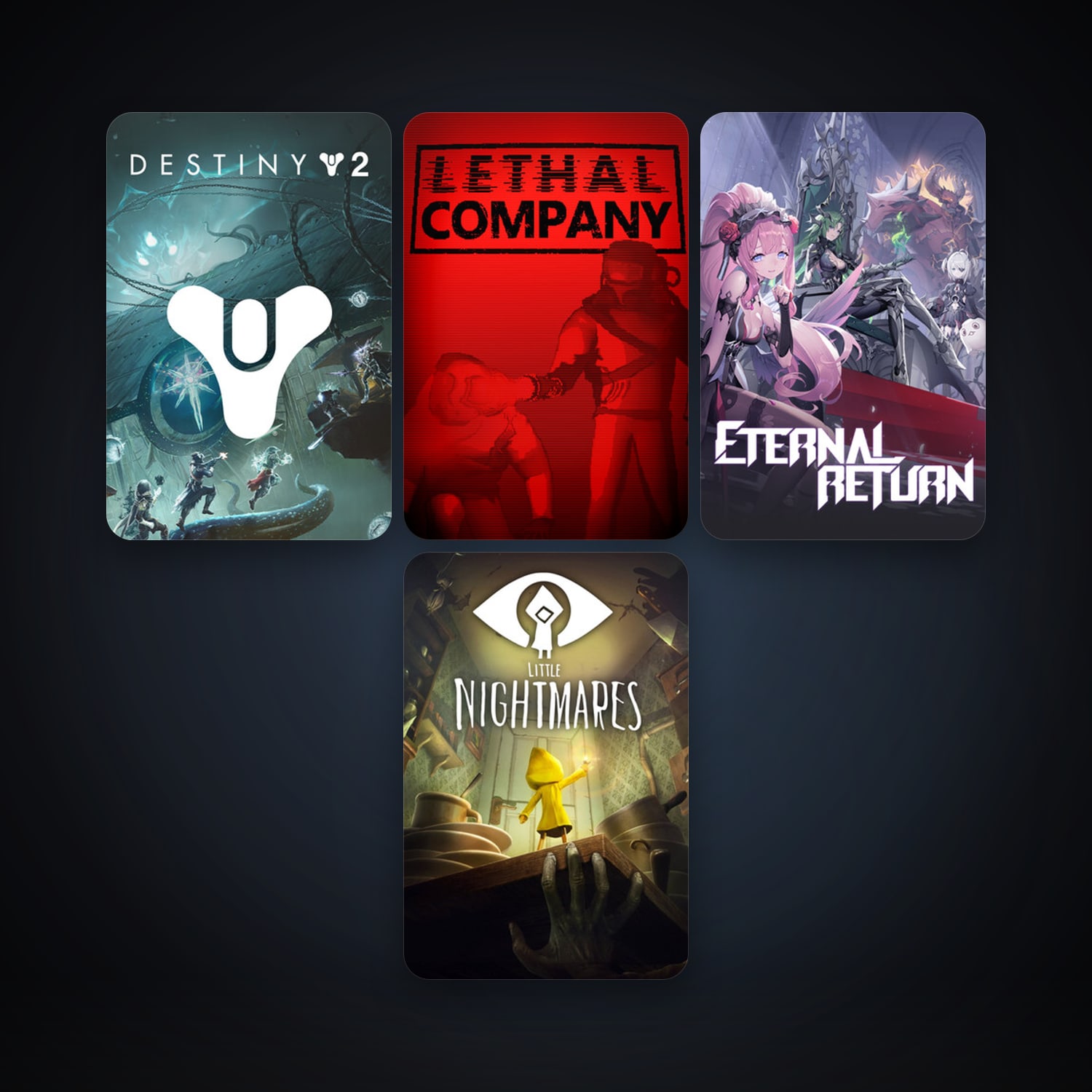 Little Nightmares + Eternal Return, 6 games, clean — HabibiAccounts