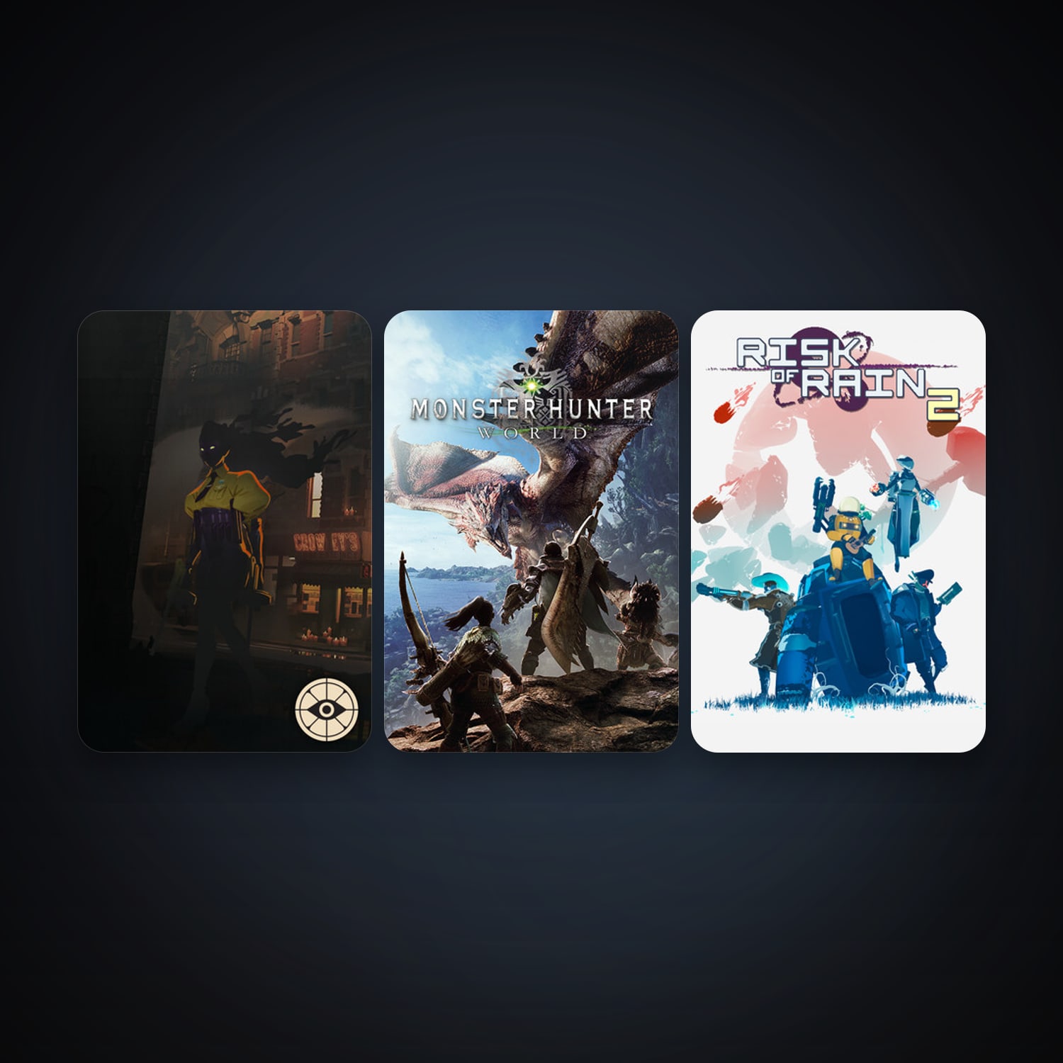 MONSTER HUNTER: WORLD + Risk of Rain 2, 5 games, clean — HabibiAccounts
