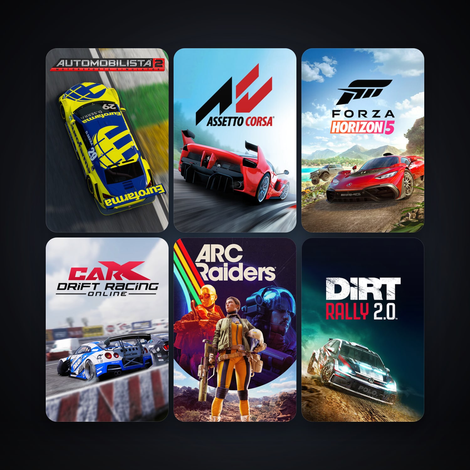 Assetto Corsa + CarX Drift Racing Online, 19 games, clean — HabibiAccounts