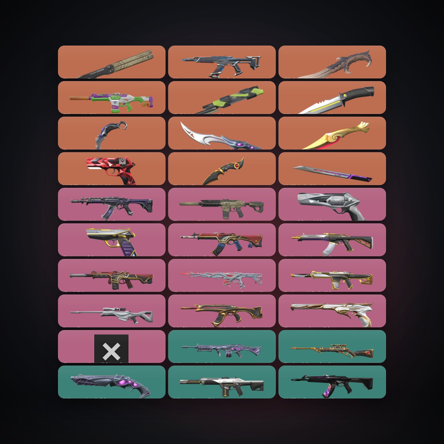 AP Plat 1 locker — 9 knives, 93 skins, lvl 299 — HabibiAccounts