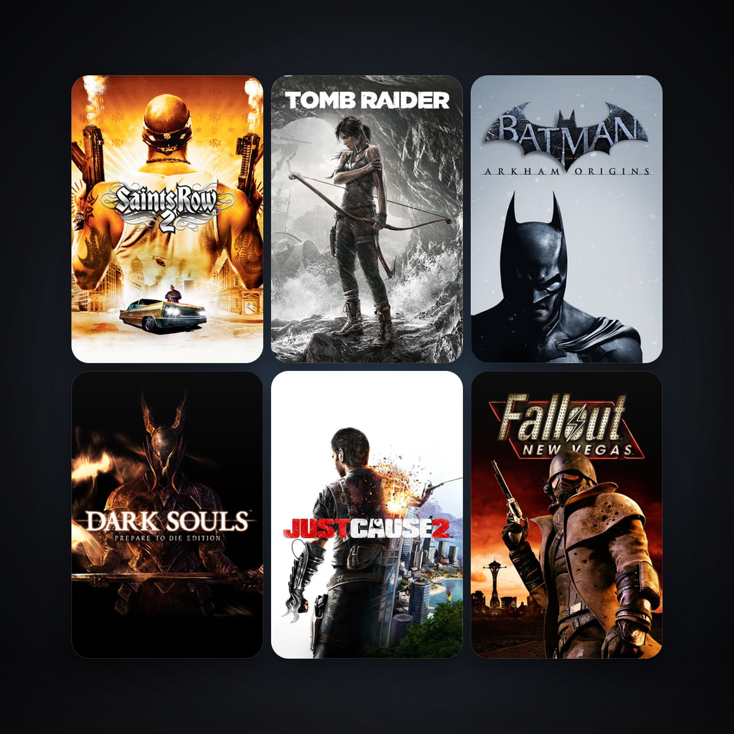 Just Cause 2 + Saints Row 2, 165 games, clean — HabibiAccounts